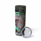 Geb Ancient Egyptian Skinny Tumbler with Serpent Throne and Snake Skin Texture Egyptian Earth God Tribute - African Pride
