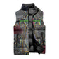 Geb Ancient Egyptian Sleeveless Puffer Jacket with Serpent Throne and Snake Skin Texture Egyptian Earth God Tribute - African Pride