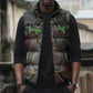 Geb Ancient Egyptian Sleeveless Puffer Jacket with Serpent Throne and Snake Skin Texture Egyptian Earth God Tribute - African Pride