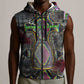 Geb Ancient Egyptian Sleeveless Zip Hoodie with Serpent Throne and Snake Skin Texture Egyptian Earth God Tribute - African Pride