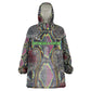 Geb Ancient Egyptian Wearable Blanket Hoodie with Serpent Throne and Snake Skin Texture Egyptian Earth God Tribute - African Pride