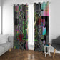 Geb Ancient Egyptian Window Curtain with Serpent Throne and Snake Skin Texture Egyptian Earth God Tribute - African Pride