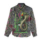 Geb Ancient Egyptian Women Casual Shirt with Serpent Throne and Snake Skin Texture Egyptian Earth God Tribute - African Pride