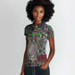 Geb Ancient Egyptian Women Polo Shirt with Serpent Throne and Snake Skin Texture Egyptian Earth God Tribute - African Pride