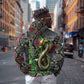 Geb Ancient Egyptian Zip Hoodie with Serpent Throne and Snake Skin Texture Egyptian Earth God Tribute - African Pride