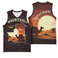 Mauritania Basketball Jersey - Desert Sunset Camel Silhouette and Flag Accents - African Pride