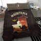 Mauritania Bedding Set - Desert Sunset Camel Silhouette and Flag Accents