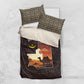 Mauritania Bedding Set - Desert Sunset Camel Silhouette and Flag Accents