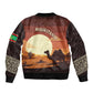 Mauritania Bomber Jacket - Desert Sunset Camel Silhouette and Flag Accents