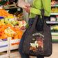Mauritania Grocery Bag - Desert Sunset Camel Silhouette and Flag Accents