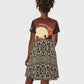 Mauritania Kid Short Sleeve Dress - Desert Sunset Camel Silhouette and Flag Accents