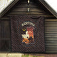 Mauritania Quilt - Desert Sunset Camel Silhouette and Flag Accents