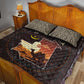 Mauritania Quilt Bed Set - Desert Sunset Camel Silhouette and Flag Accents
