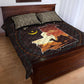 Mauritania Quilt Bed Set - Desert Sunset Camel Silhouette and Flag Accents