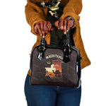 Mauritania Shoulder Handbag - Desert Sunset Camel Silhouette and Flag Accents