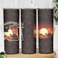 Mauritania Skinny Tumbler - Desert Sunset Camel Silhouette and Flag Accents