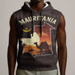 Mauritania Sleeveless Hoodie - Desert Sunset Camel Silhouette and Flag Accents - African Pride
