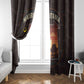 Mauritania Window Curtain - Desert Sunset Camel Silhouette and Flag Accents