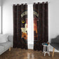 Mauritania Window Curtain - Desert Sunset Camel Silhouette and Flag Accents