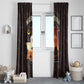 Mauritania Window Curtain - Desert Sunset Camel Silhouette and Flag Accents