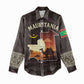Mauritania Women Casual Shirt - Desert Sunset Camel Silhouette and Flag Accents