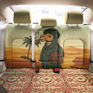 Mauritania Back Car Seat Cover - Sidi the Sahara Camel Cartoon and Desert Caravan Design