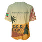 Mauritania Baseball Jersey - Sidi the Sahara Camel Cartoon and Desert Caravan Design
