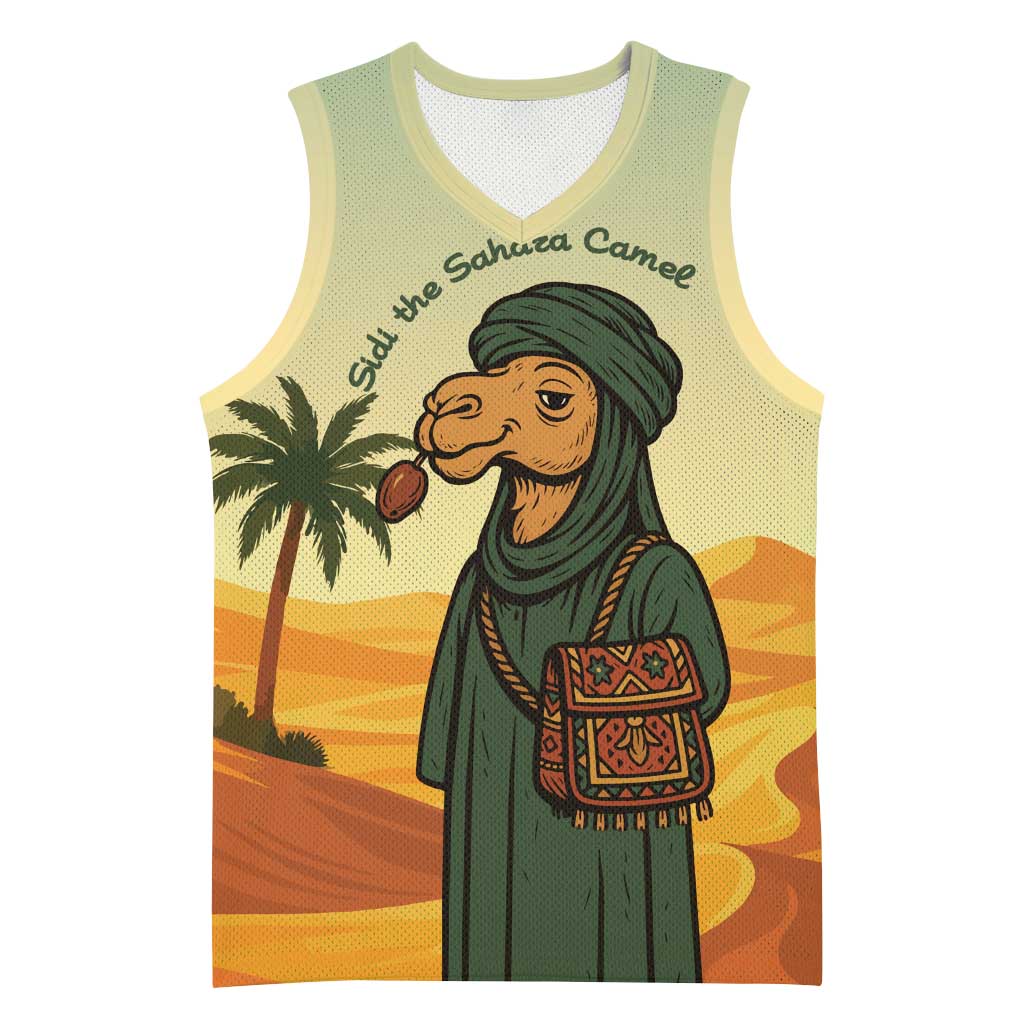 Mauritania Basketball Jersey - Sidi the Sahara Camel Cartoon and Desert Caravan Design - African Pride