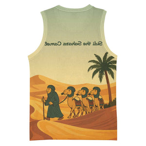 Mauritania Basketball Jersey - Sidi the Sahara Camel Cartoon and Desert Caravan Design - African Pride
