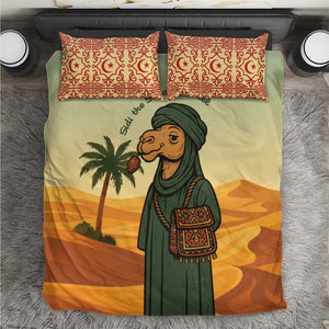 Mauritania Bedding Set - Sidi the Sahara Camel Cartoon and Desert Caravan Design