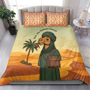 Mauritania Bedding Set - Sidi the Sahara Camel Cartoon and Desert Caravan Design