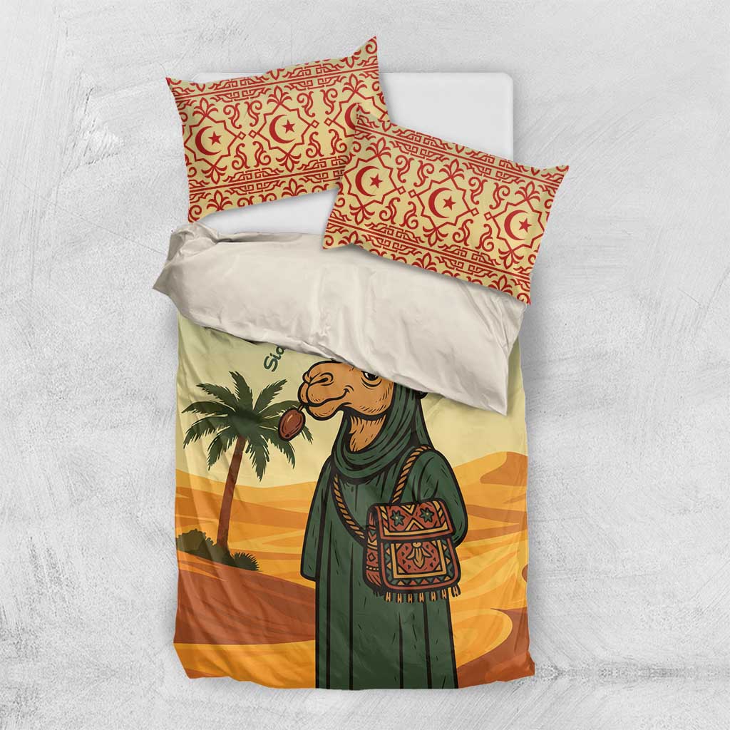 Mauritania Bedding Set - Sidi the Sahara Camel Cartoon and Desert Caravan Design