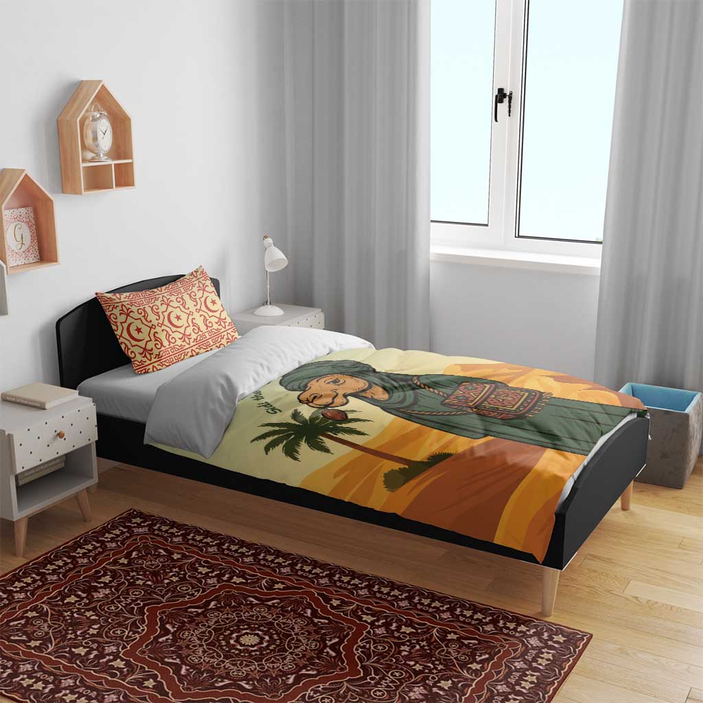 Mauritania Bedding Set - Sidi the Sahara Camel Cartoon and Desert Caravan Design