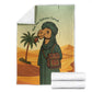 Mauritania Blanket - Sidi the Sahara Camel Cartoon and Desert Caravan Design