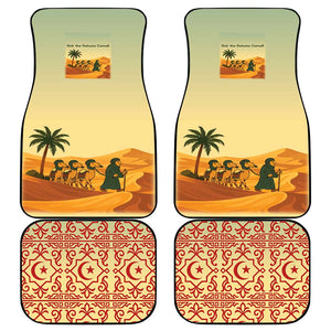 Mauritania Car Mats - Sidi the Sahara Camel Cartoon and Desert Caravan Design