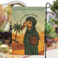 Mauritania Garden Flag - Sidi the Sahara Camel Cartoon and Desert Caravan Design