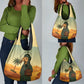 Mauritania Grocery Bag - Sidi the Sahara Camel Cartoon and Desert Caravan Design