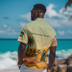 Mauritania Hawaiian Shirt - Sidi the Sahara Camel Cartoon and Desert Caravan Design