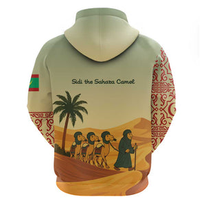 Mauritania Hoodie - Sidi the Sahara Camel Cartoon and Desert Caravan Design