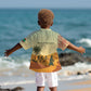 Mauritania Kid Hawaiian Shirt - Sidi the Sahara Camel Cartoon and Desert Caravan Design