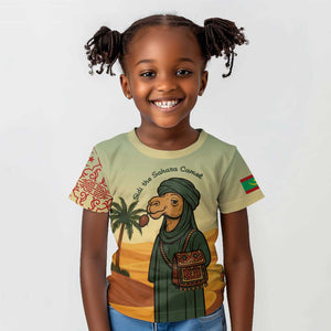 Mauritania Kid T shirt - Sidi the Sahara Camel Cartoon and Desert Caravan Design