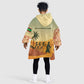 Mauritania Kid Wearable Blanket Hoodie - Sidi the Sahara Camel Cartoon and Desert Caravan Design