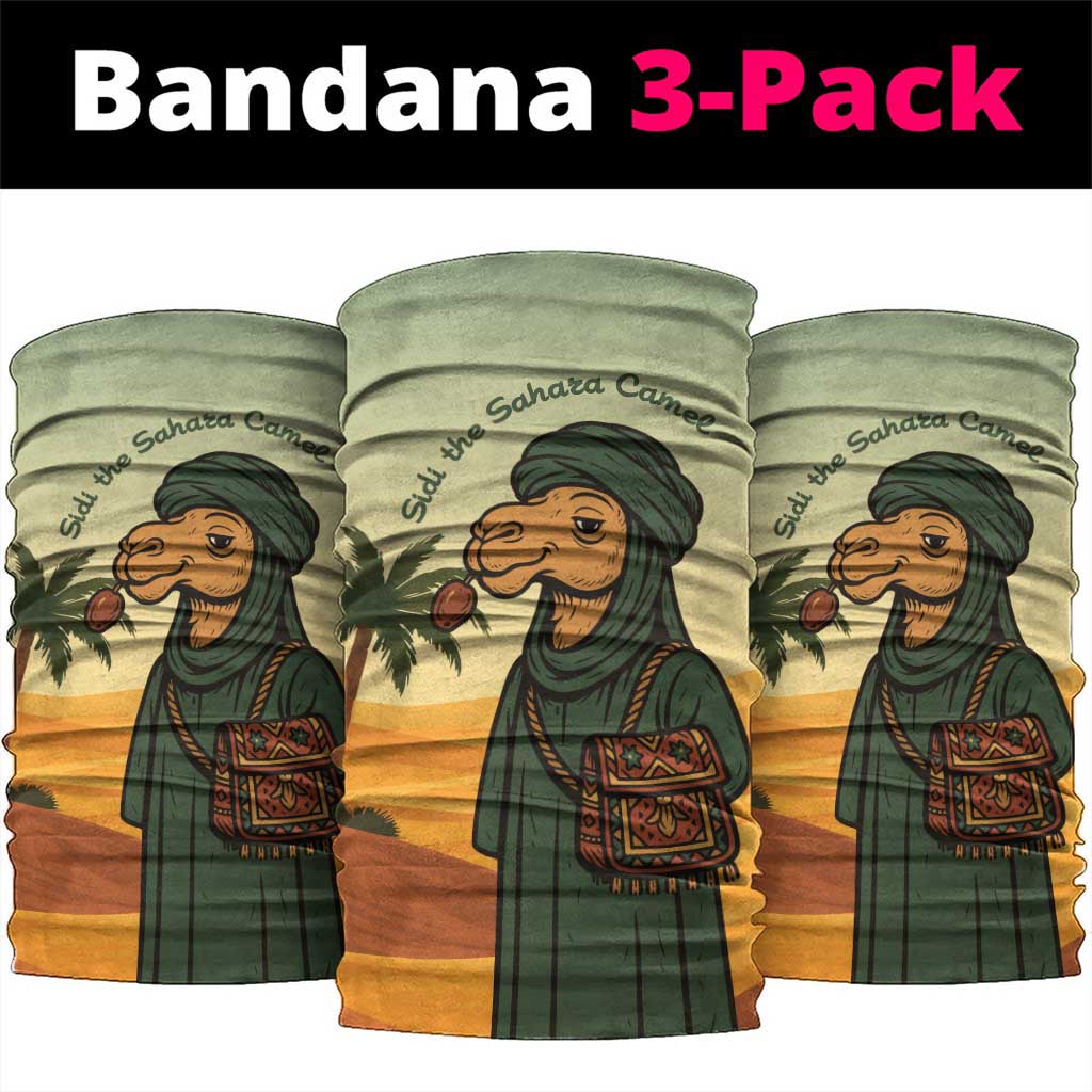 Mauritania Neck Gaiter - Sidi the Sahara Camel Cartoon and Desert Caravan Design TS04