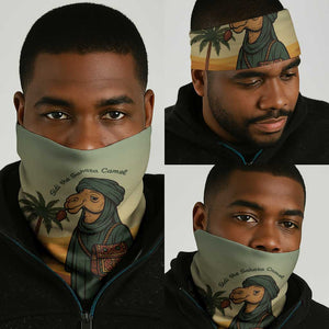 Mauritania Neck Gaiter - Sidi the Sahara Camel Cartoon and Desert Caravan Design TS04