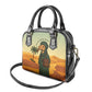 Mauritania Shoulder Handbag - Sidi the Sahara Camel Cartoon and Desert Caravan Design