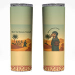 Mauritania Skinny Tumbler - Sidi the Sahara Camel Cartoon and Desert Caravan Design