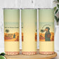 Mauritania Skinny Tumbler - Sidi the Sahara Camel Cartoon and Desert Caravan Design