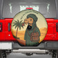 Mauritania Spare Tire Cover - Sidi the Sahara Camel Cartoon and Desert Caravan Design