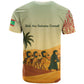 Mauritania T shirt - Sidi the Sahara Camel Cartoon and Desert Caravan Design