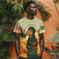 Mauritania T shirt - Sidi the Sahara Camel Cartoon and Desert Caravan Design